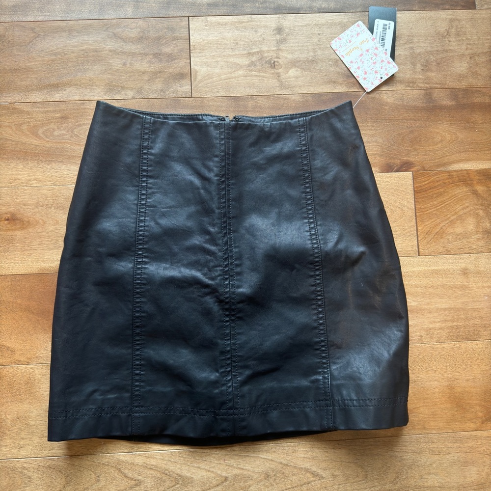 Leather Free People Skirt